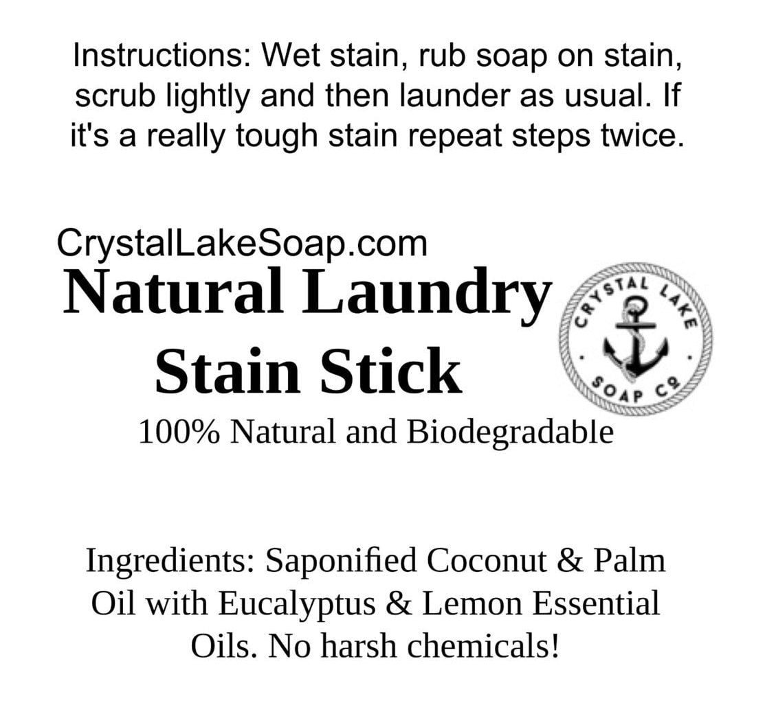 Lemon Eucalyptus Laundry Stain Stick | Natural Coconut Soap