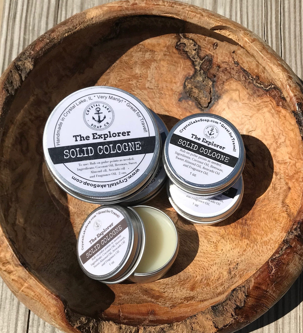 Solid Cologne Tin | Woodsy Travel Cologne for Men