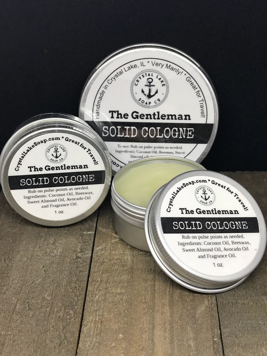 Solid Cologne Tin | Woodsy Travel Cologne for Men
