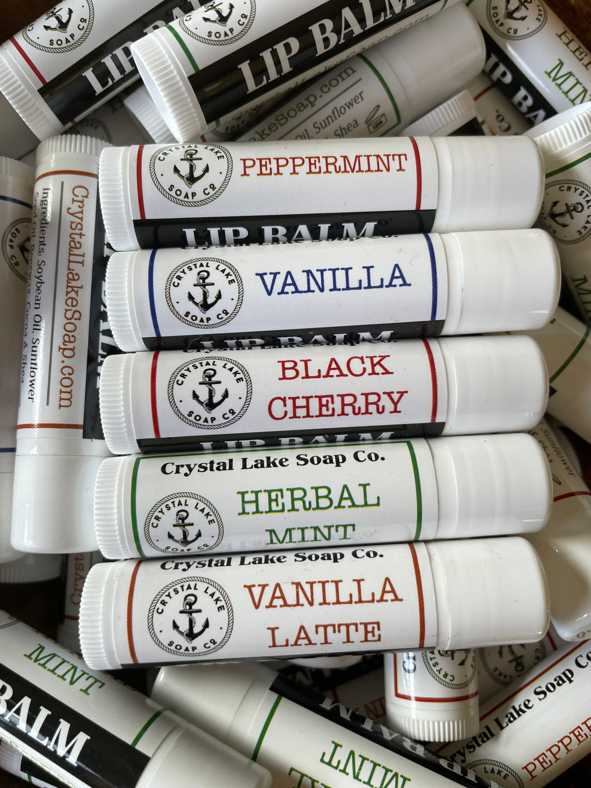 Natural lip balm tubes