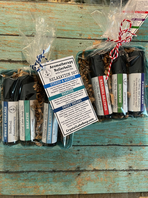 Aromatherapy rollerball gift set