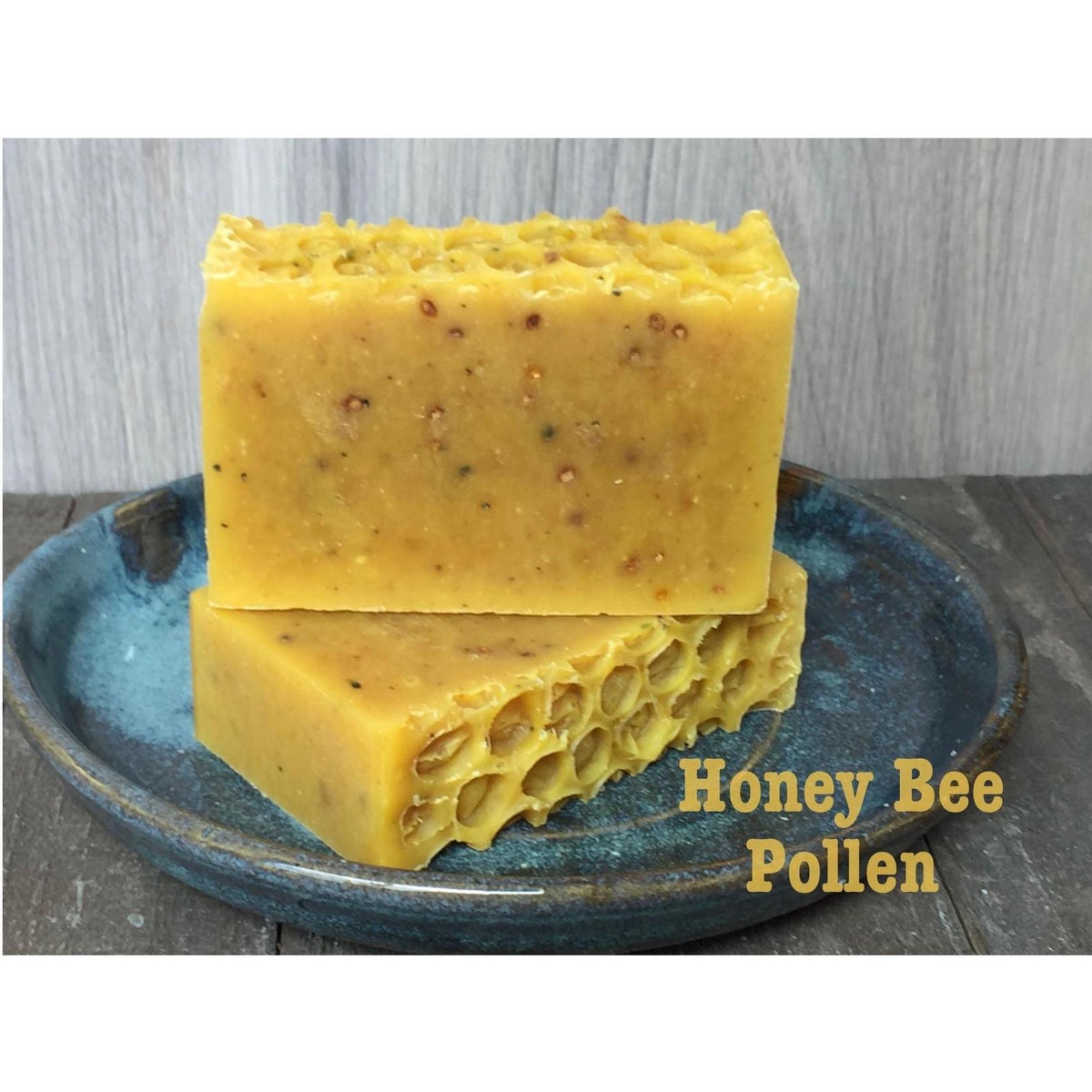 Honey and bee pollen handmade soap